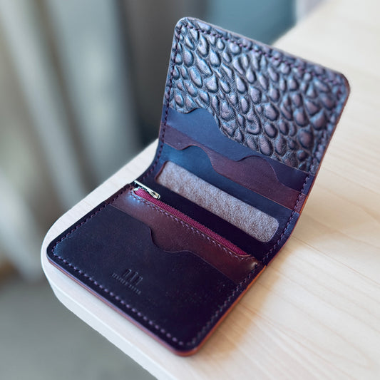 Lyon pénztárca - embossed purple