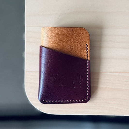 Budapest V2 cardholder - deep purple natural