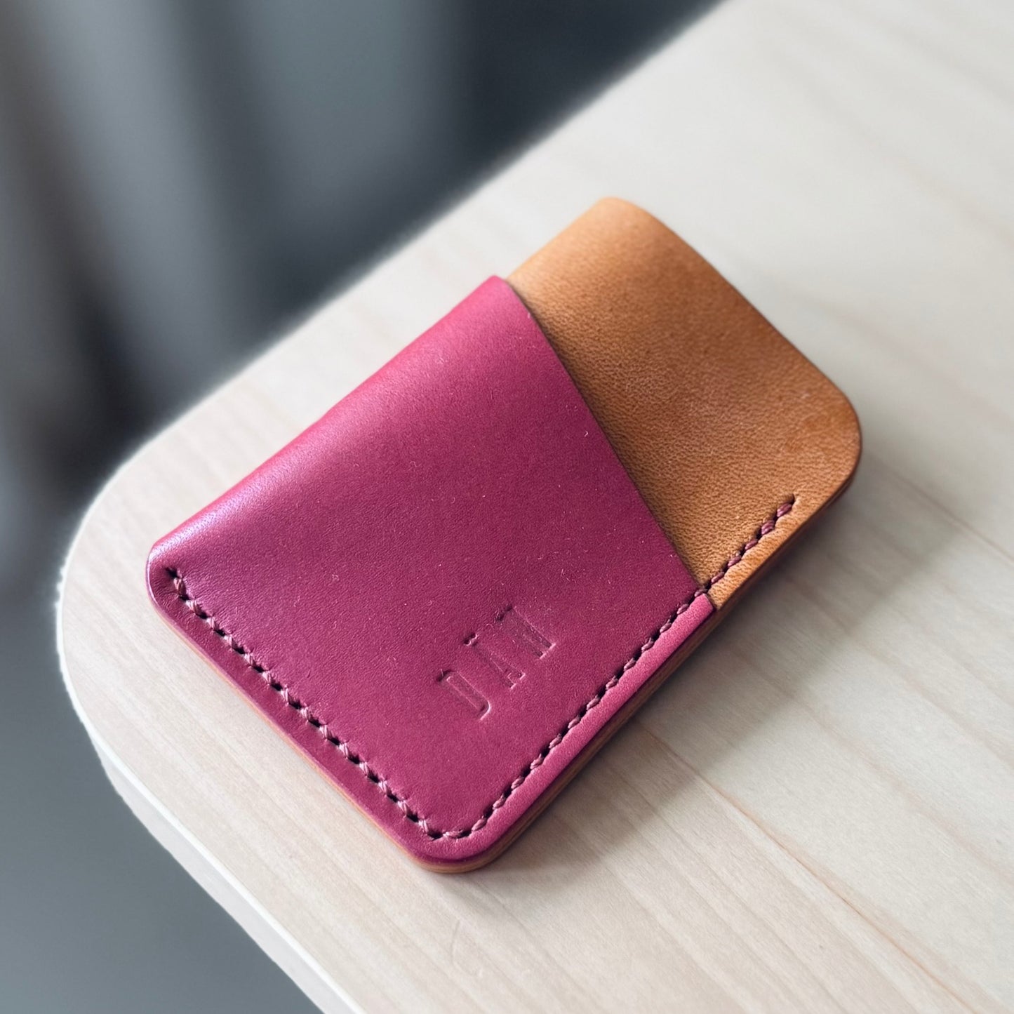 Budapest V2 cardholder - pink natural