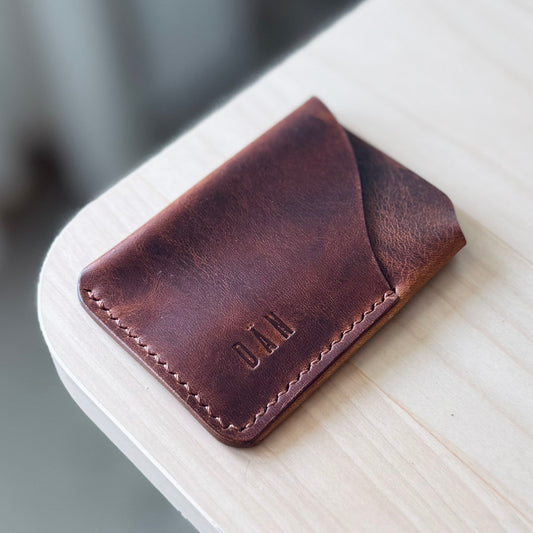 Budapest V1 card holder - brown pullup