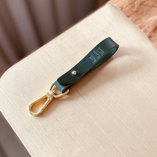 Keychain long - dark green