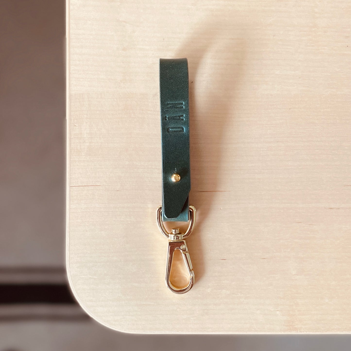 Keychain long - dark green