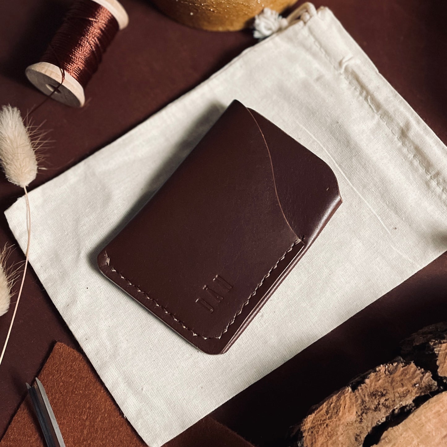 Budapest V1 card holder - dark brown