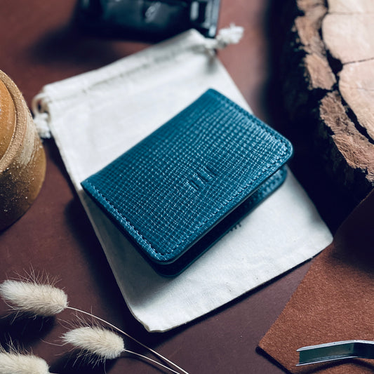 Malmö wallet - blue & turquoise maya