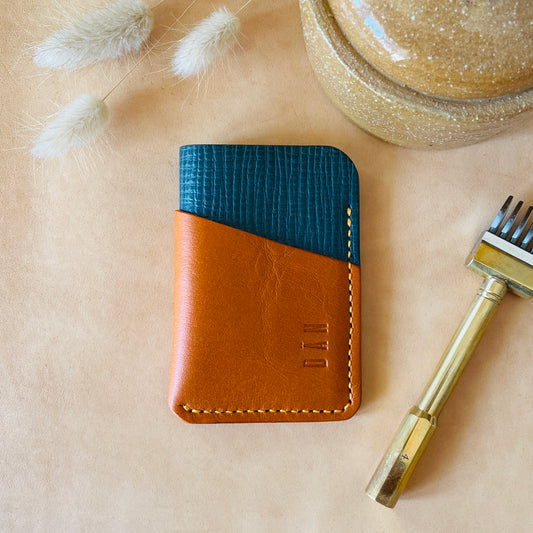 Budapest V2 card holder - blue & orange