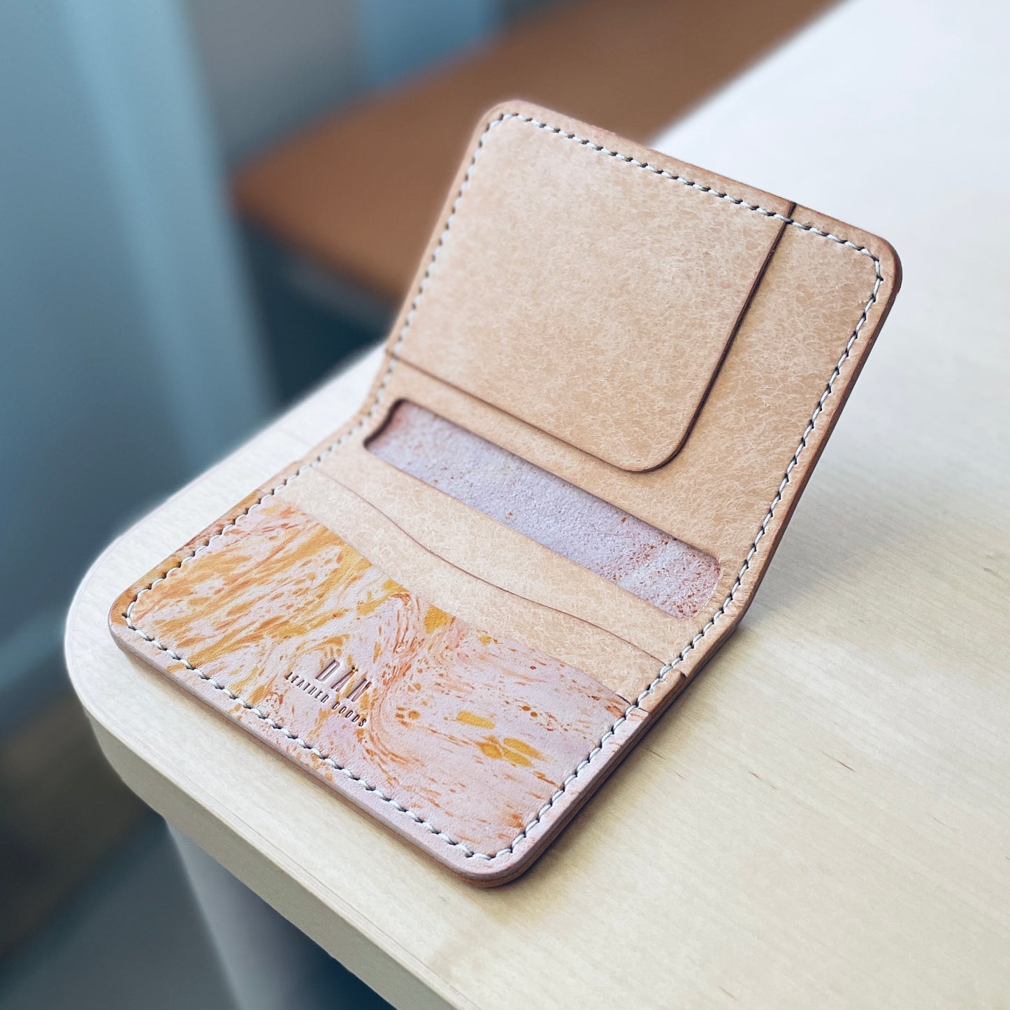 Malmö wallet - dyed & natural