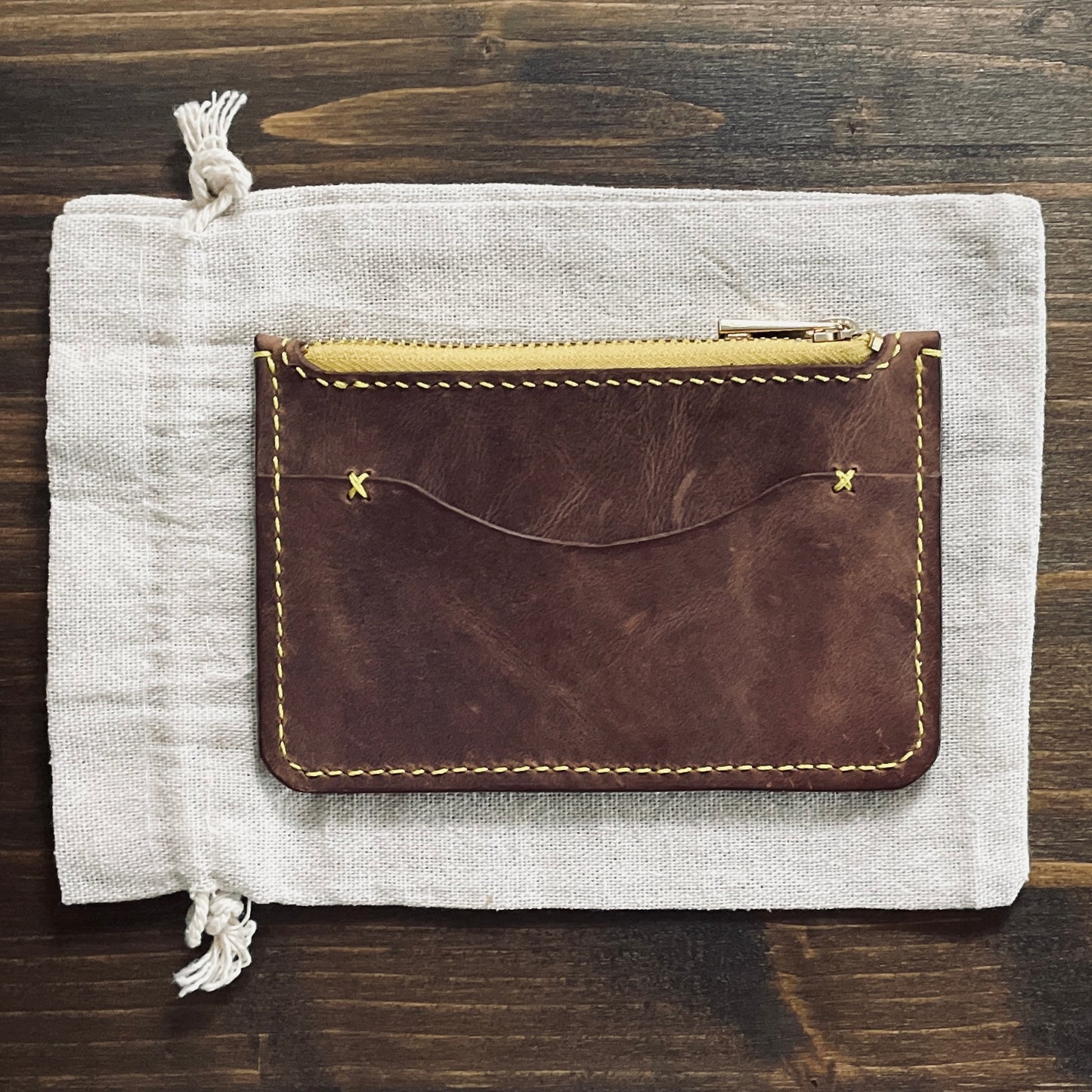 Lisbon wallet - brown & yellow