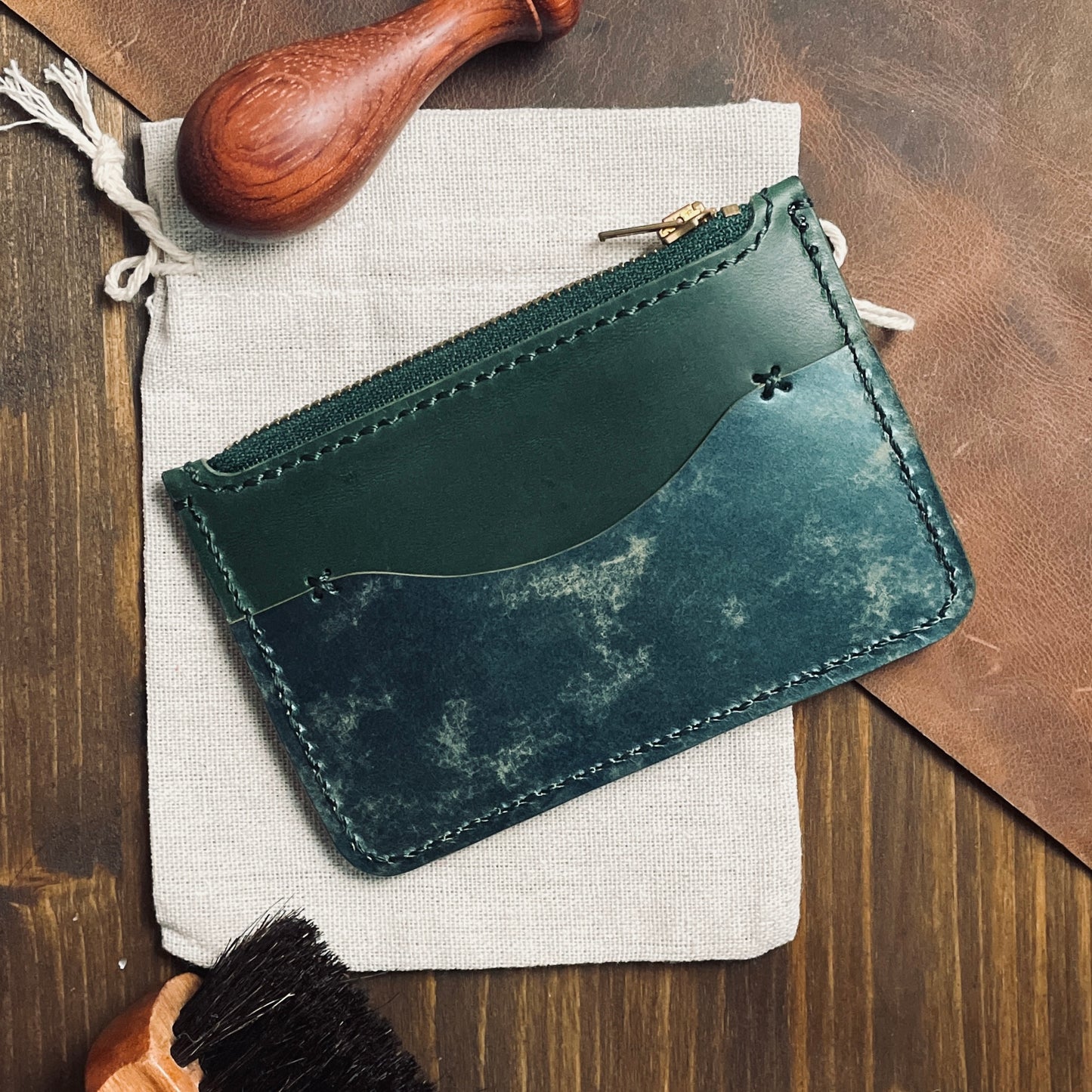 Lisbon wallet - Bisanzio emerald