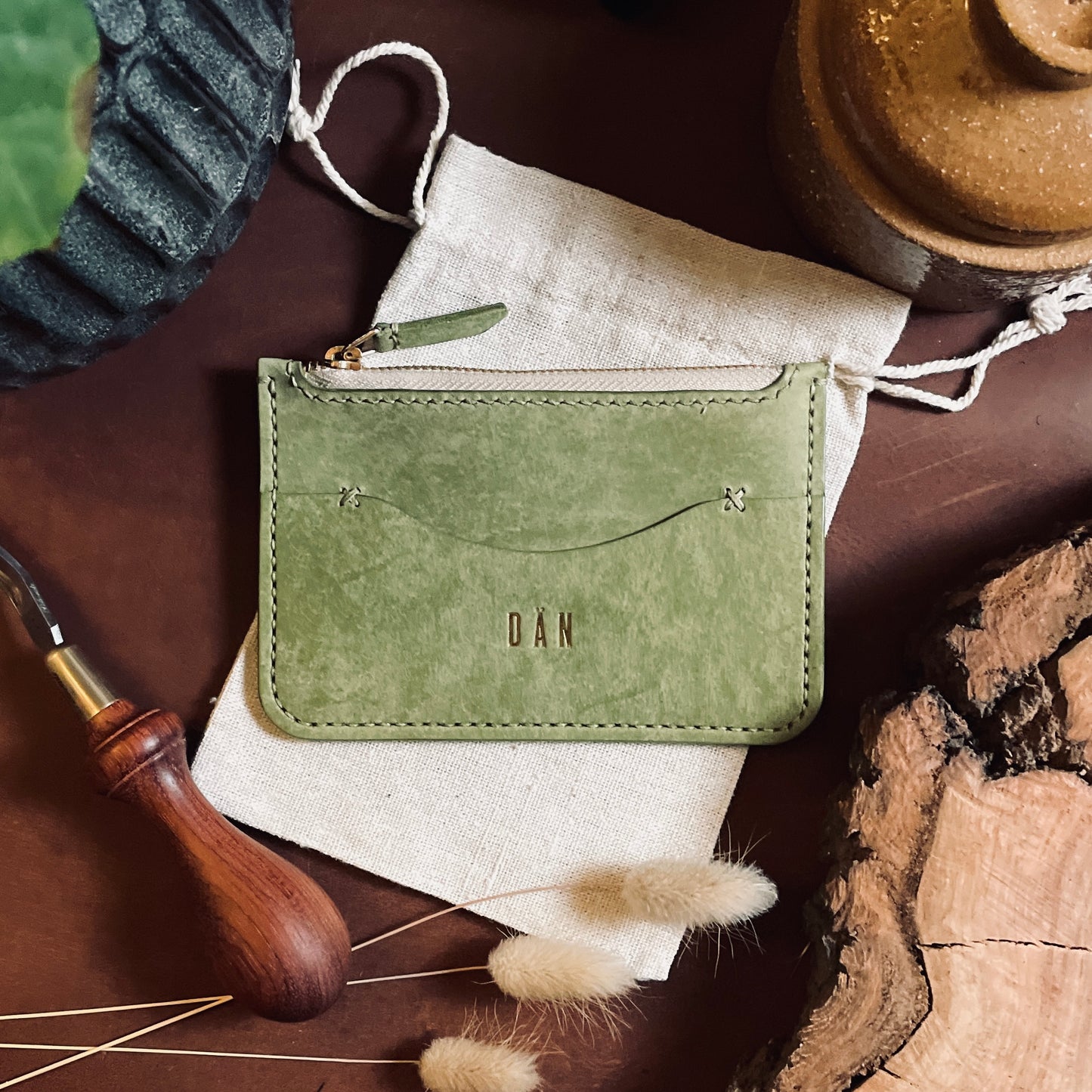 Lisbon wallet - green maya