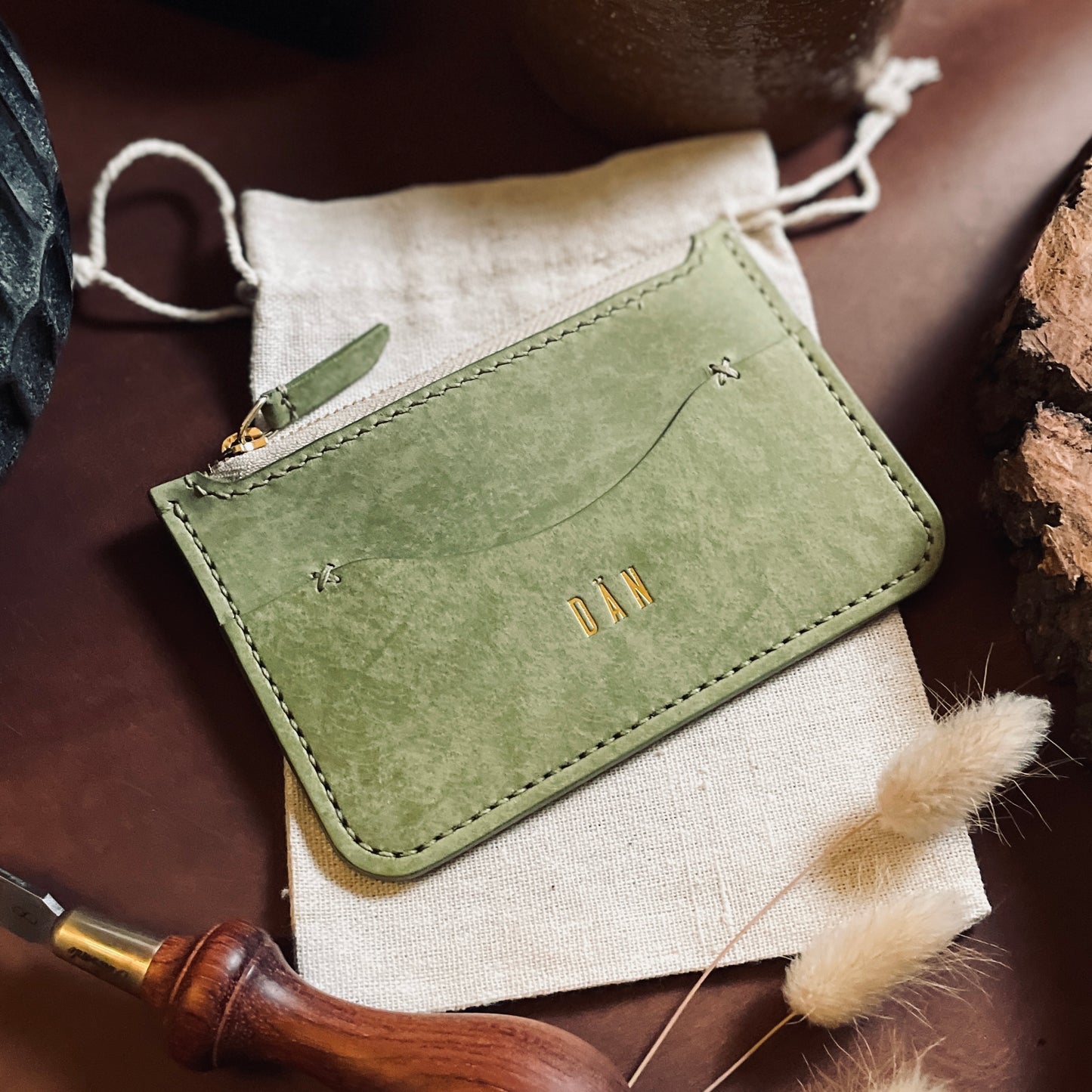 Lisbon wallet - green maya