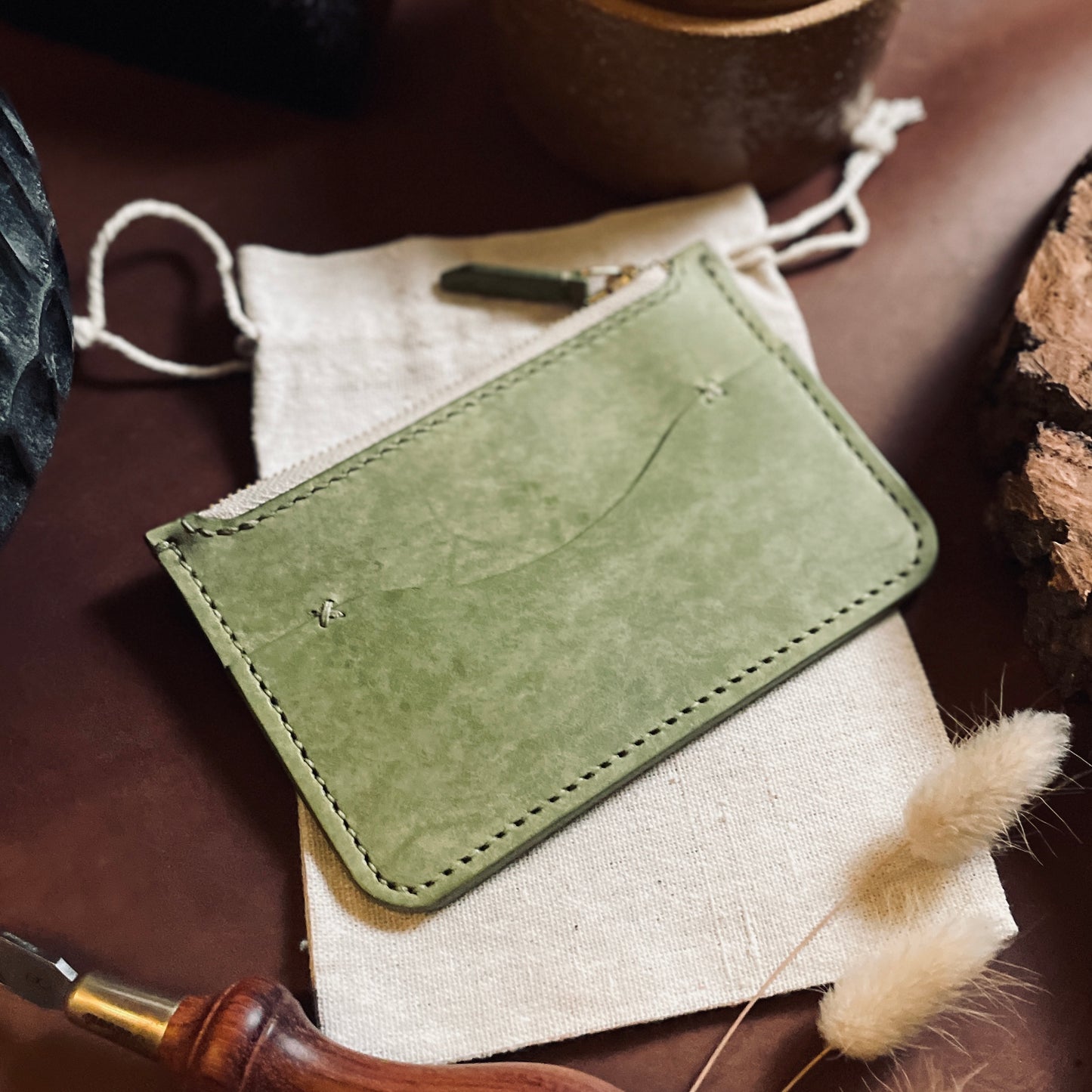 Lisbon wallet - green maya